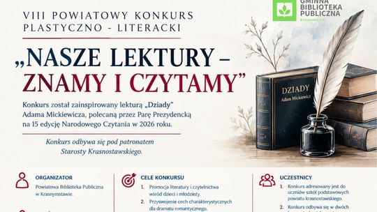 Informacja o konkursie plastyczno-literackim Gminnej Biblioteki Publicznej