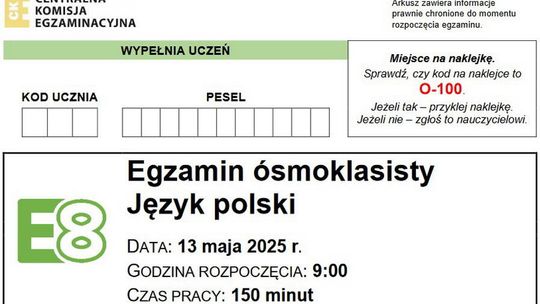 Wyniki egzaminu ósmoklasisty i odbiór zaświadczeń o wynikach egzaminu