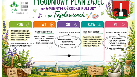 Zajęcia w Gminnym Ośrodku Kultury