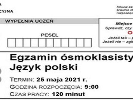 Egzamin ósmoklasisty 2021