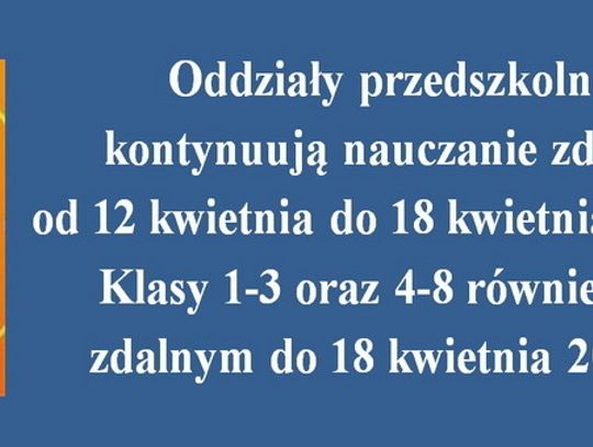 Funkcjonowanie szkół od 12 kwietnia