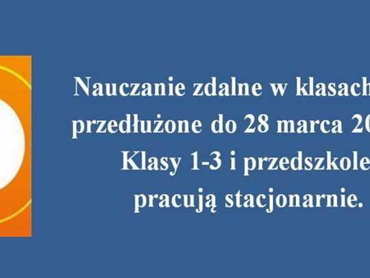 Funkcjonowanie szkół od 15 marca