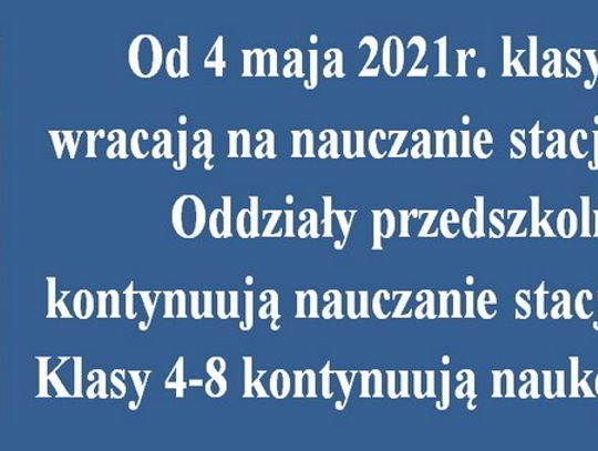 Funkcjonowanie szkół od 4 maja