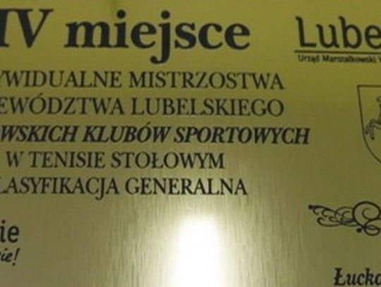 Indywidualne Mistrzostwa Województwa Lubelskiego UKS i szkół w tenisie stołowym w Łucce