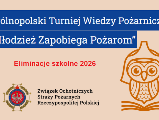 Informacja o eliminacjach szkolnych Ogólnopolskiego Turnieju Wiedzy Pożarniczej "Młodzież zapobiega pożarom"