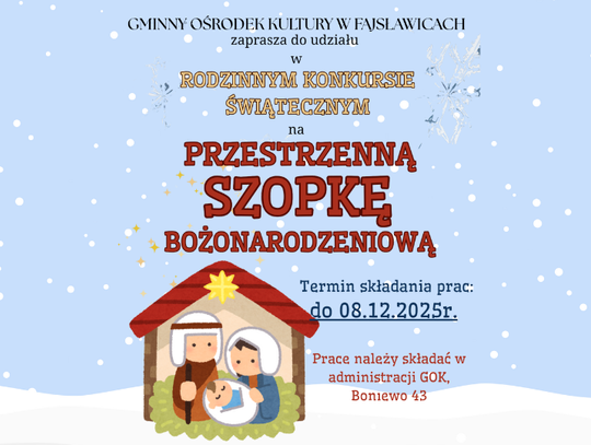 Rodzinny Konkurs Świąteczny na Przestrzenną Szopkę Bożonarodzeniową