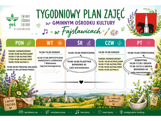 Zajęcia w Gminnym Ośrodku Kultury