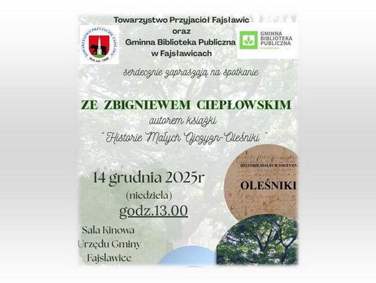 Zaproszenie na spotkanie literackie ze Zbigniewem Ciepłowskim