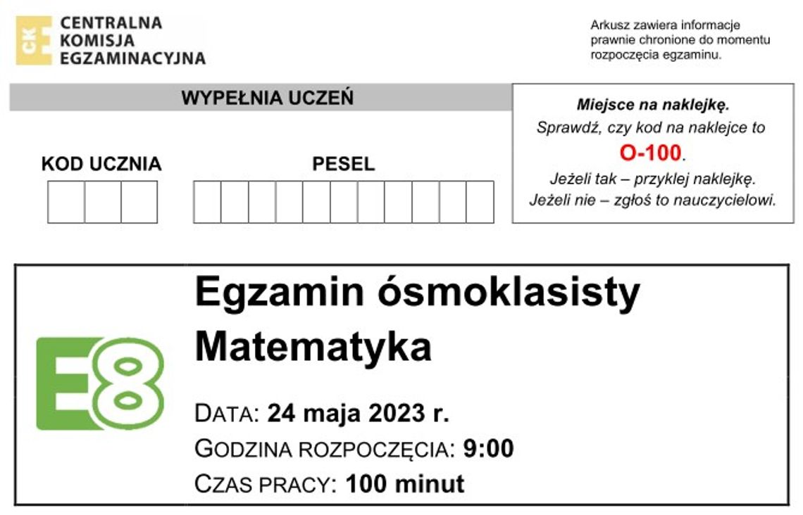 Egzamin ósmoklasisty 2023