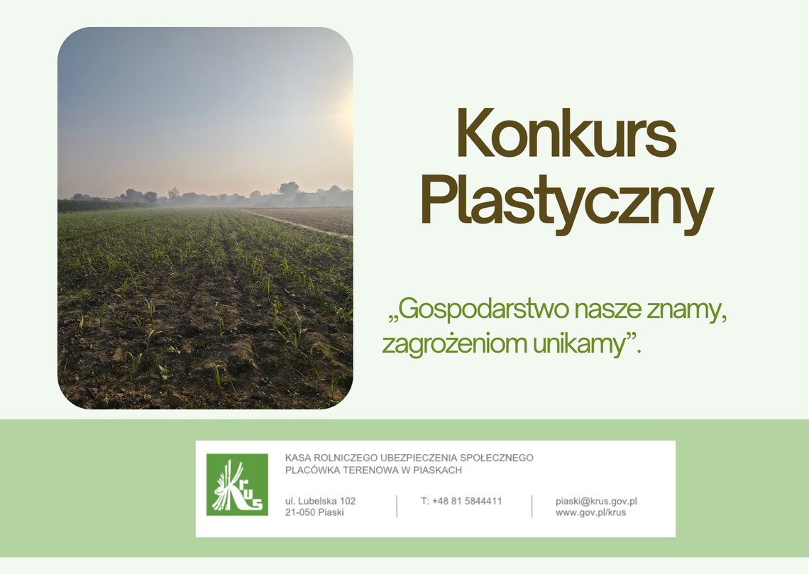 Konkurs plastyczny „Gospodarstwo nasze znamy, zagrożeniom unikamy”