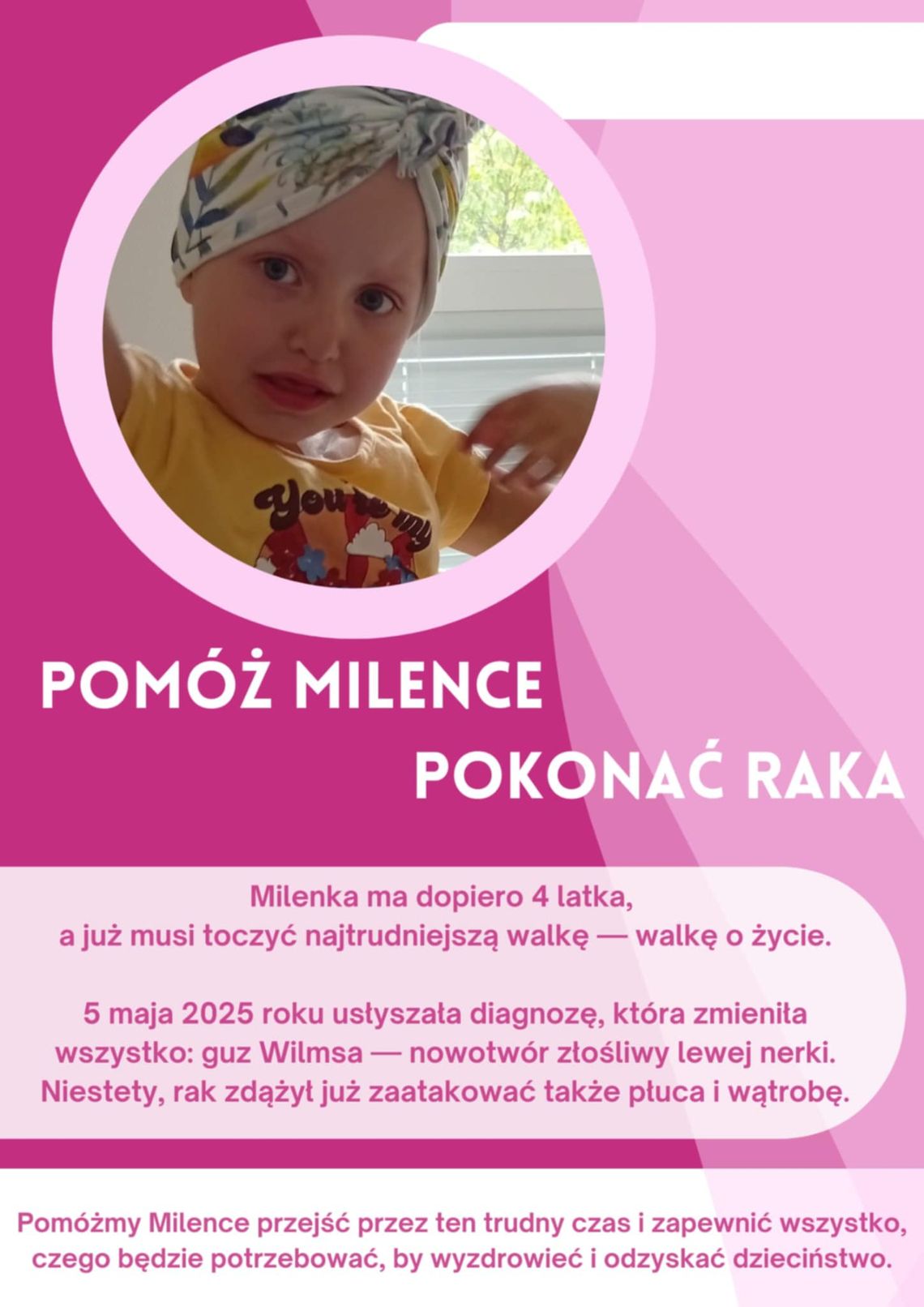 Pomagamy małej Milence w walce