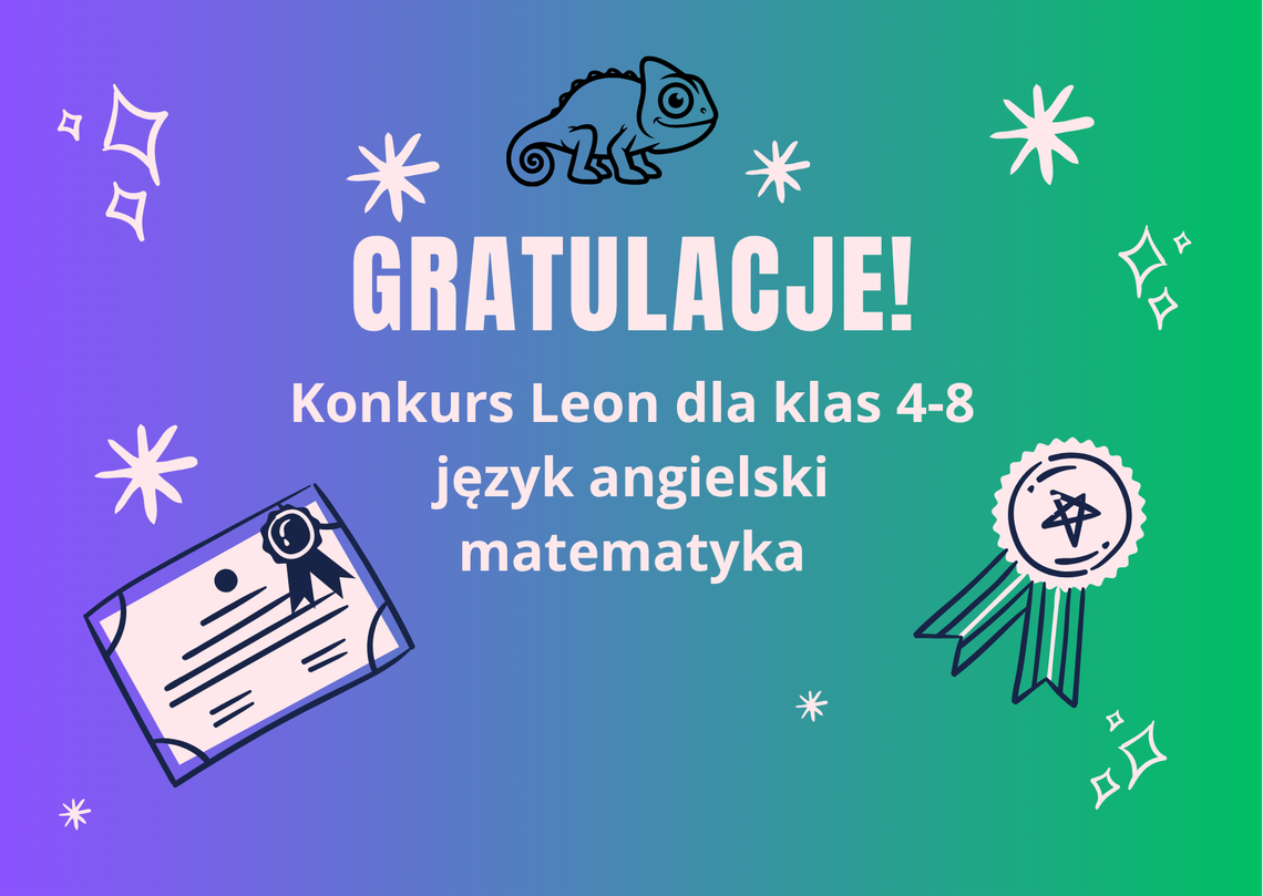 Wyniki ogólnopolskiego konkursu Leon z języka angielskiego i matematyki Wyniki ogólnopolskiego konkursu Leon z języka angielskiego i matematyki