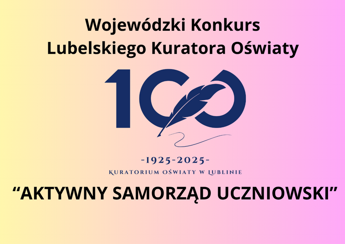 Wyniki Wojewódzkiego Konkursu „Aktywny Samorząd Uczniowski"
