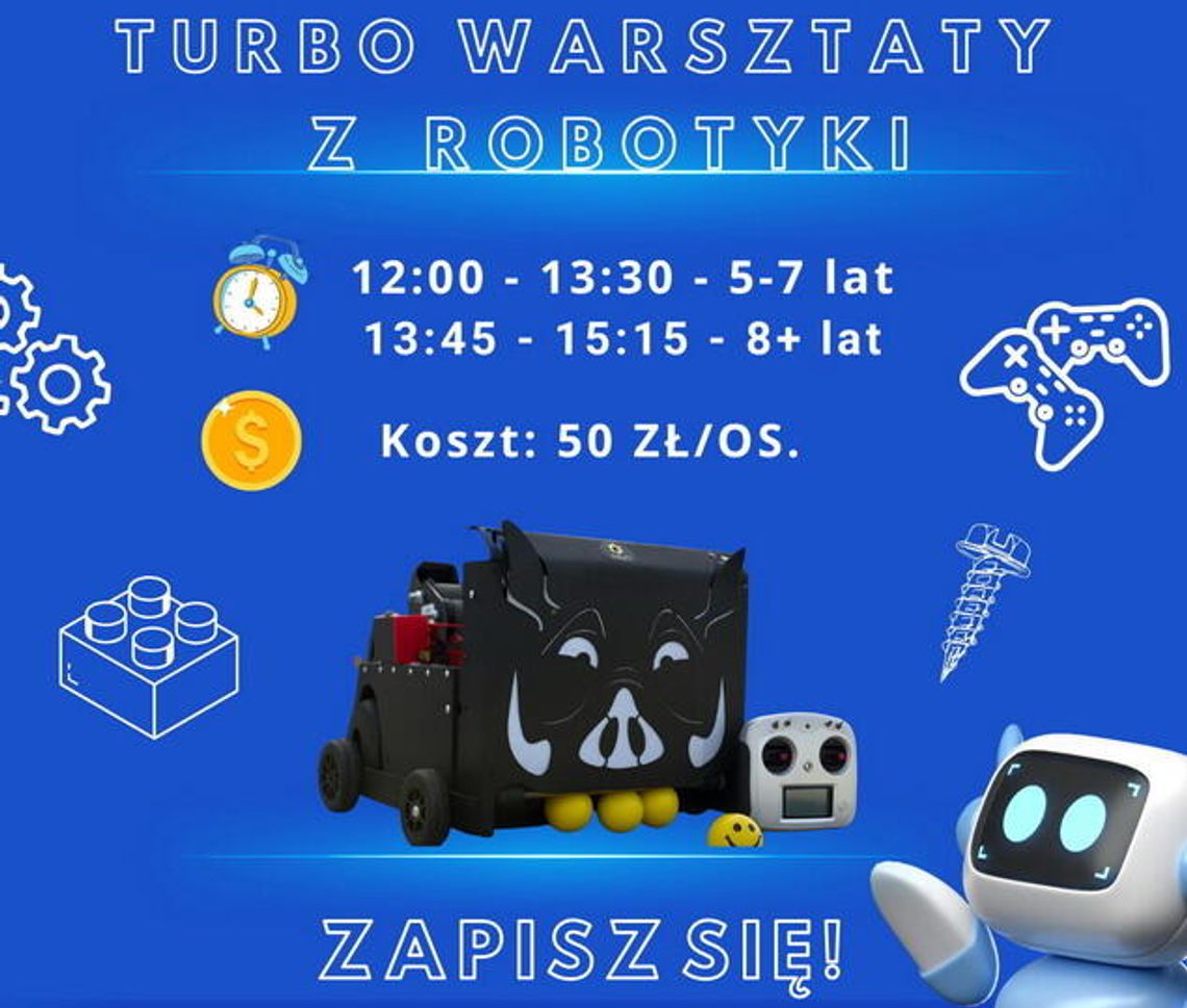 Zaproszenie na warsztaty z robotyki w Gminnym Ośrodku Kultury w Fajsławicach