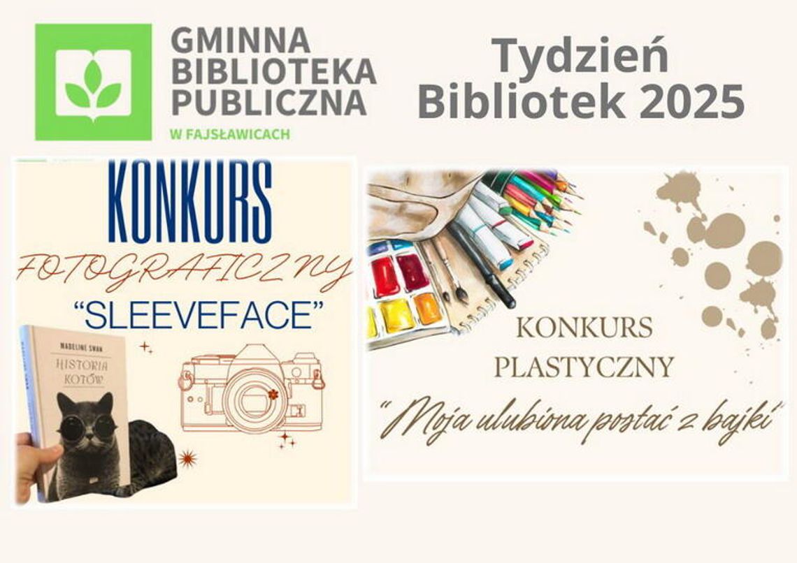 Zaproszenie do udziału w konkursach Gminnej Biblioteki Publicznej w Fajsławicach