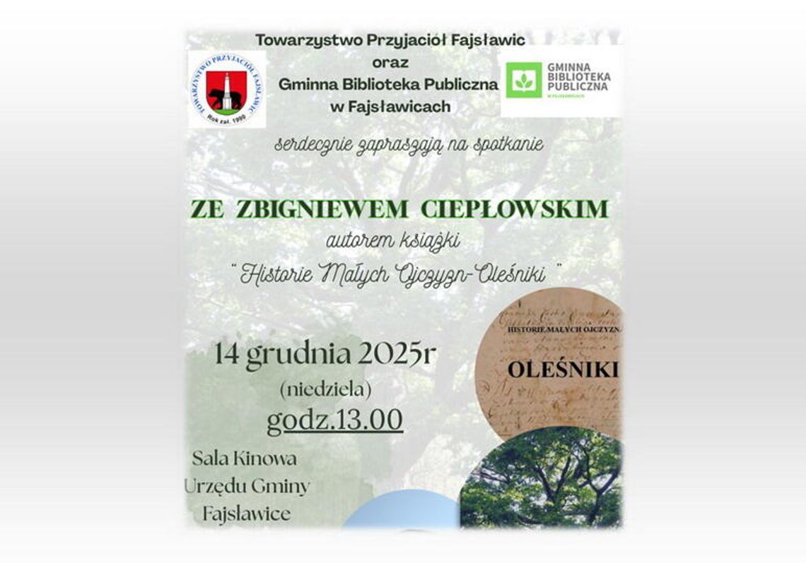 Zaproszenie na spotkanie literackie ze Zbigniewem Ciepłowskim